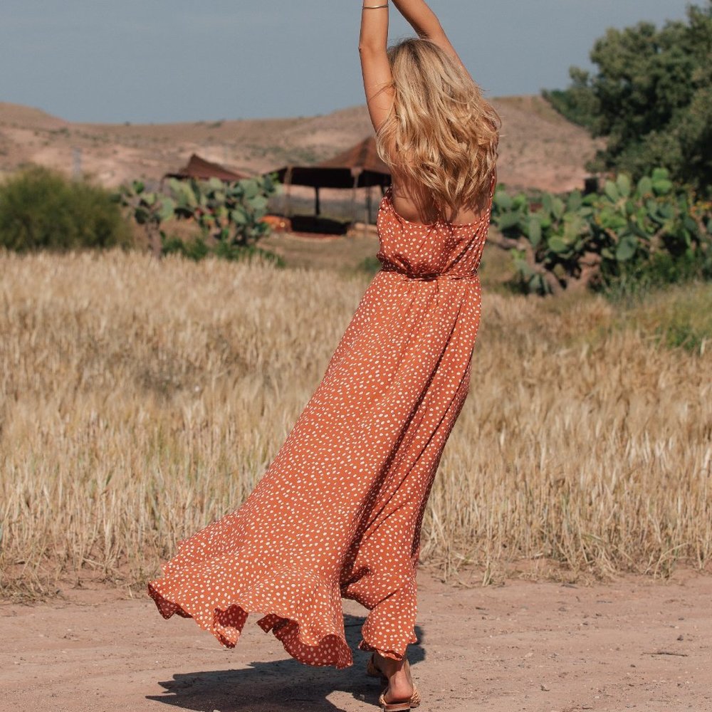 🆕HOT SELLER -  BOHO MAXI PRINTED DRESS - Picture 6 of 14